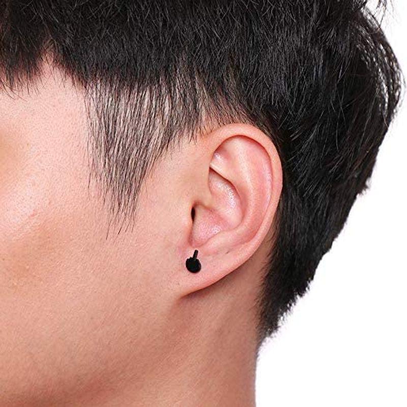Rockyu ピアス メンズ 人気 黒 セットピアス 指 イヤリング ブラックピアス 男性用 Laki T2cd 通販 Yahoo ショッピング