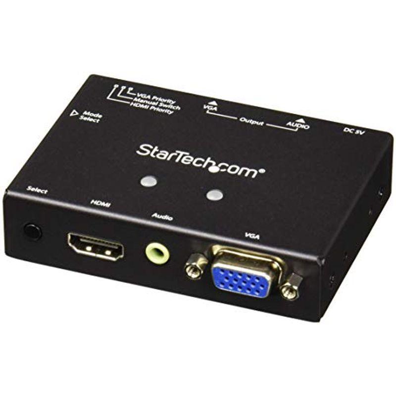 StarTech.com 2入力(HDMI/VGA)1出力(VGA)対応AVセレクタ/ディスプレイ切替器 優先切替機能付 1080p 2チャ