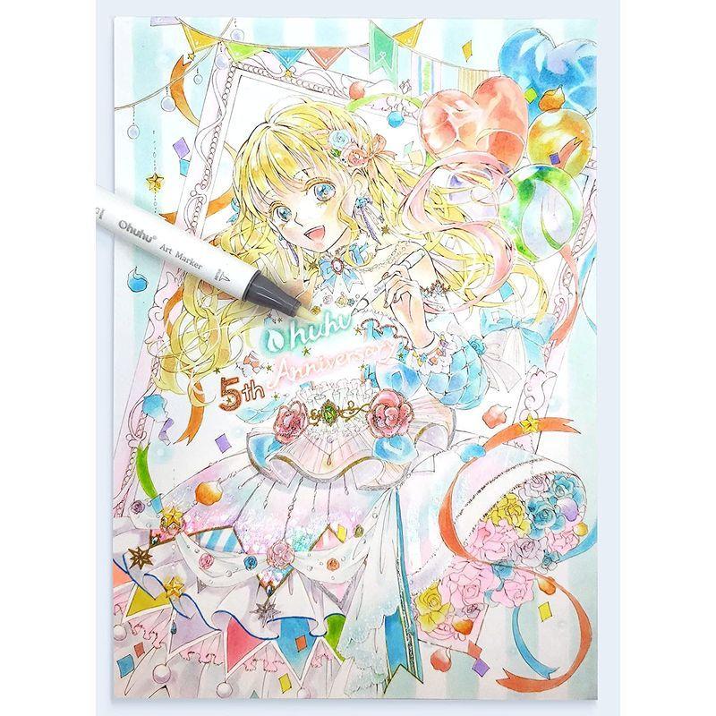 Ohuhu イラストマーカー 薄色 48色 パステルカラー 筆 太字 浅い色 筆先 ふでタイプ ブレンダーペン付き 手帳 イラスト 色塗り Laki T2cd 通販 Yahoo ショッピング