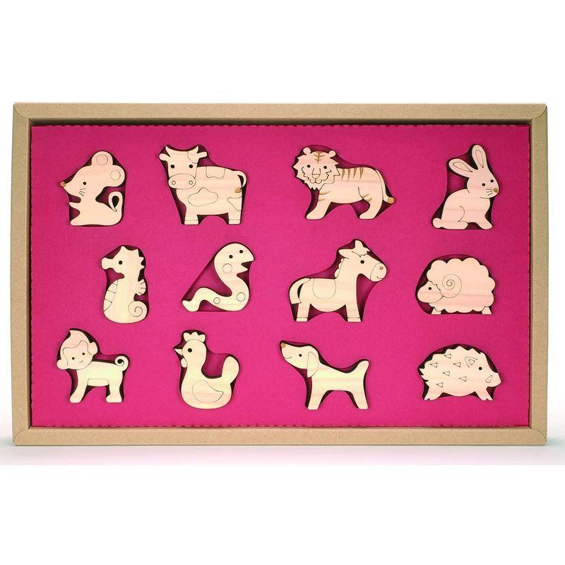 Geppetto Mastro マストロ ジェッペット 干支十二支の動物積み木 ツヴェルフ 知育玩具 １着でも送料無料 Themtransit Com