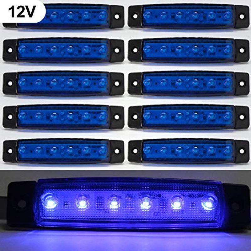 サイドマーカーランプ 12v 青 車用 Ledライト 片側6連 カスタム 電飾 パーツ トラック トレーラー ローリー バス デコトラ イル Laki T2cd 通販 Yahoo ショッピング