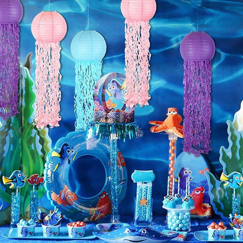 Lihao 誕生日 飾り付け 女の子 人魚 バースデー 飾り 提灯 七夕飾り パーティー飾り 3個入 ちょうちん 紙提灯 吹流し パーティー 贅沢屋の