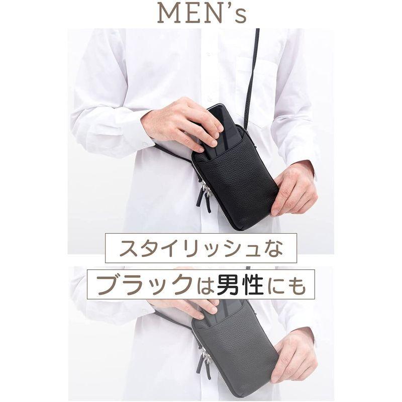 Rickers 本革 リッカーズ スマホポーチ スマホポシェット 本革 スマホポシェット 縦型 縦型 斜めがけショルダーストラップ ブラック Laki T2cd スペシャル価格