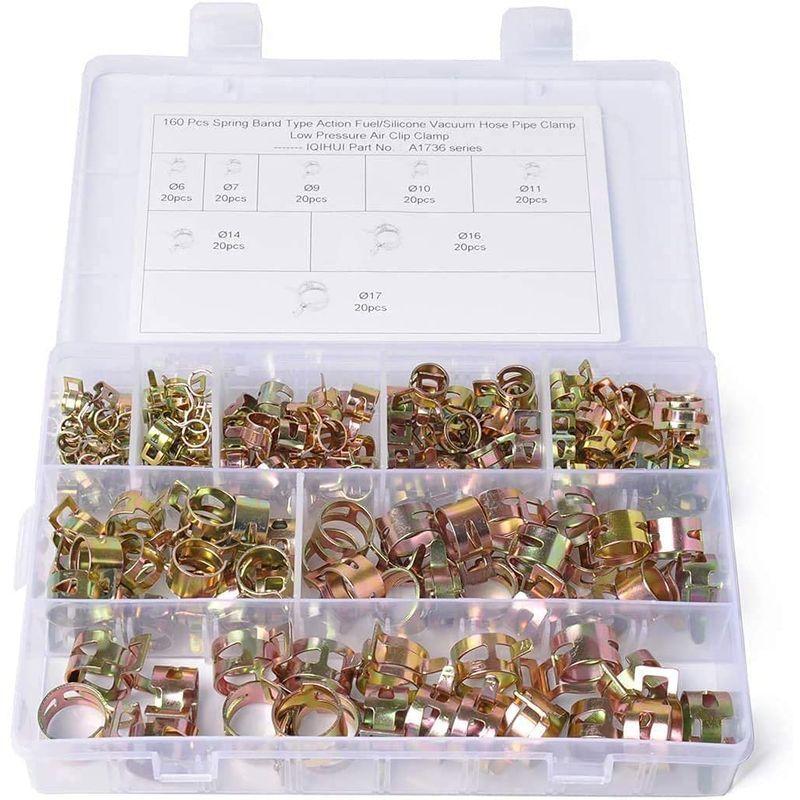 独創的 スプリングクランプ ホースバンドクリップ 160枚セット パイプチューブ ファスナー 水道管 燃料バキュームホース ホースバンド クランプク その他メジャー 距離測定道具 Www We Job Com