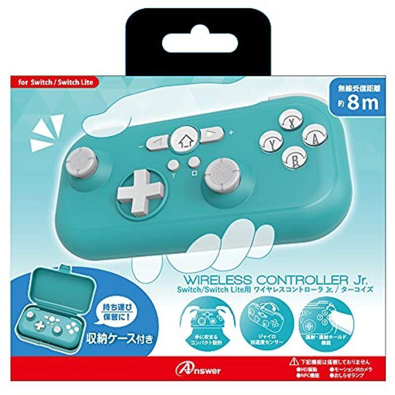 アンサー Switch/Switch Lite用ワイヤレスコントローラ Jr. ターコイズ