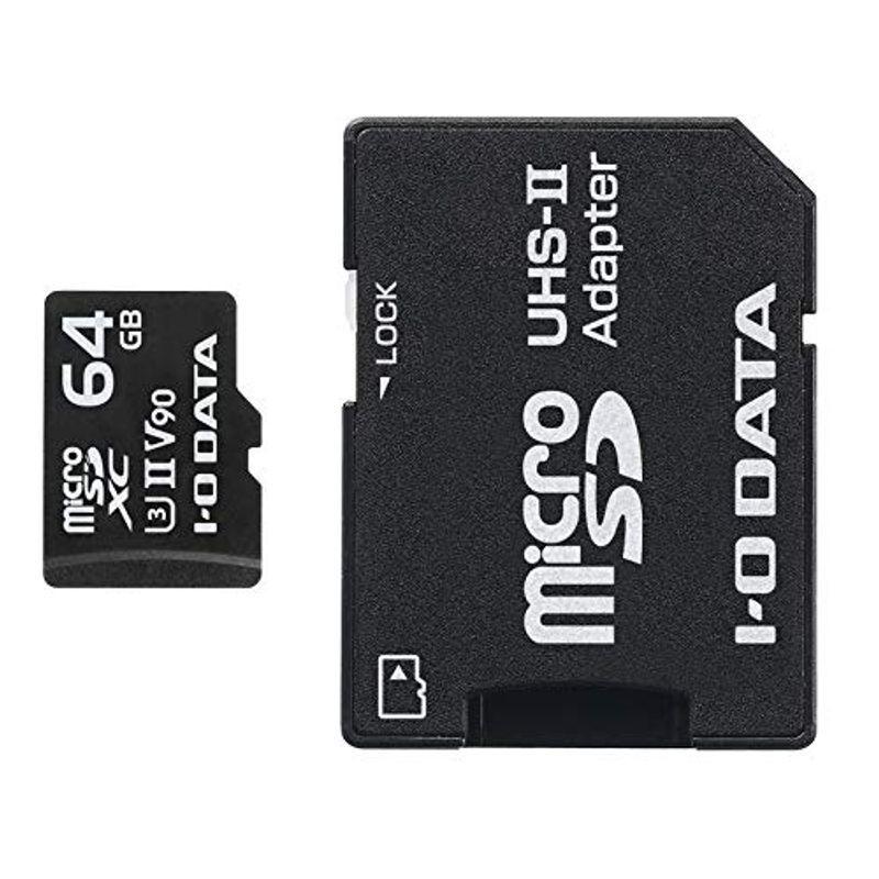 I-O DATA microSDメモリーカード 64GB スピードクラス3対応 UHS-II UHS  MSDU23-64G