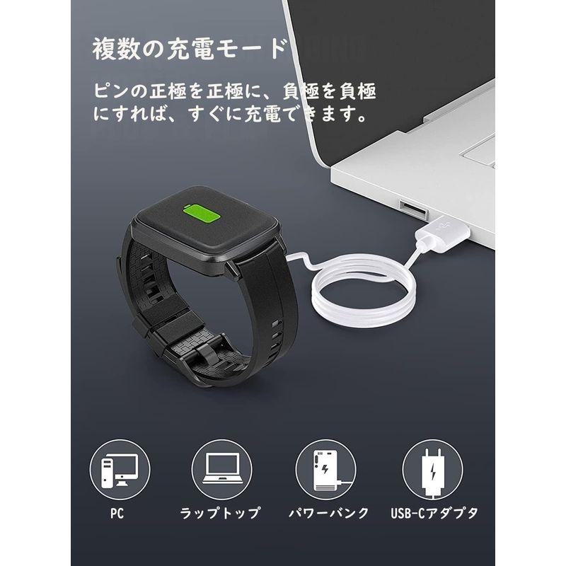 史上最も激安 スマートウォッチ USB充電ケーブル 2ピン 4.0mm 時計充電ケーブル 磁気 充電用ケーブル 