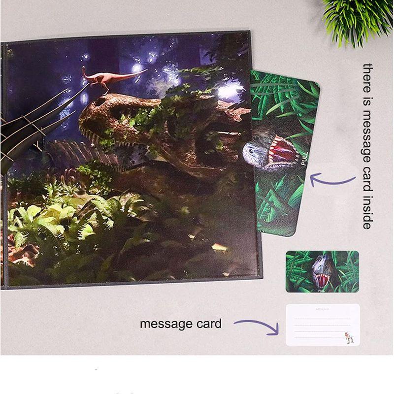 肌触りがいい肌触りがいいPaper Spiritz 恐竜 ポップアップカード 誕生日カード 子供 夫 父 母 妻 クリスマス ポップアップカード  メッセージタグ付き 画材用紙、工作紙