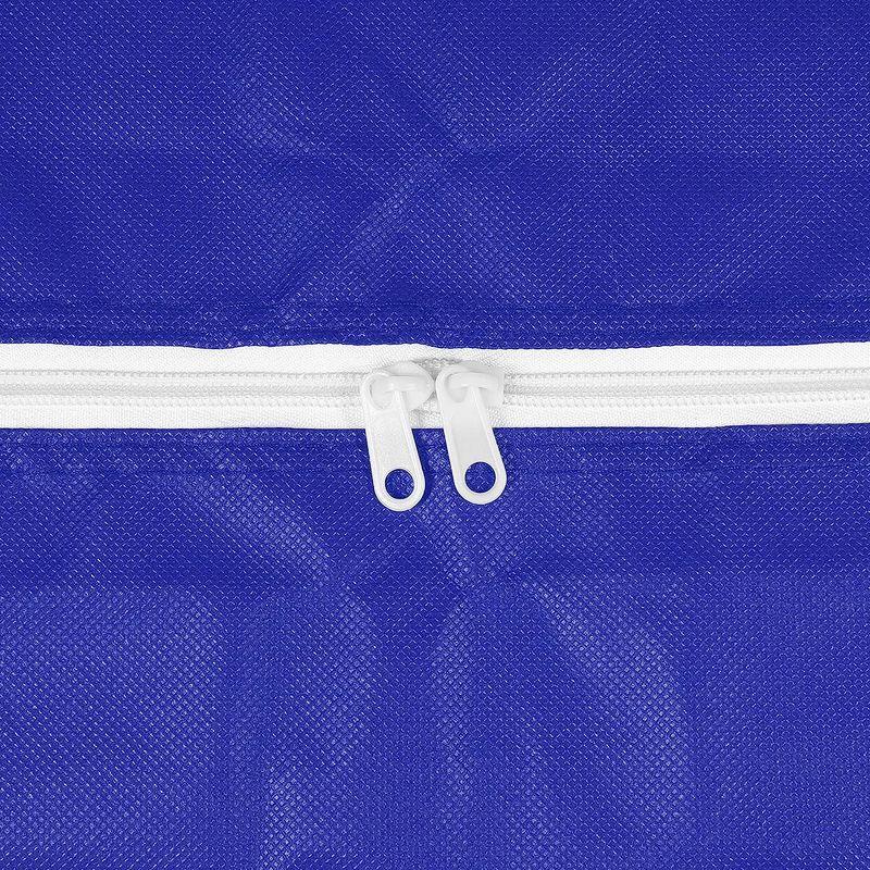 PATIKIL クローゼット収納袋 衣類毛布オーガナイザー 折り畳みバッグ 持ち手付き 寝具用 50 cm長さ ブルー