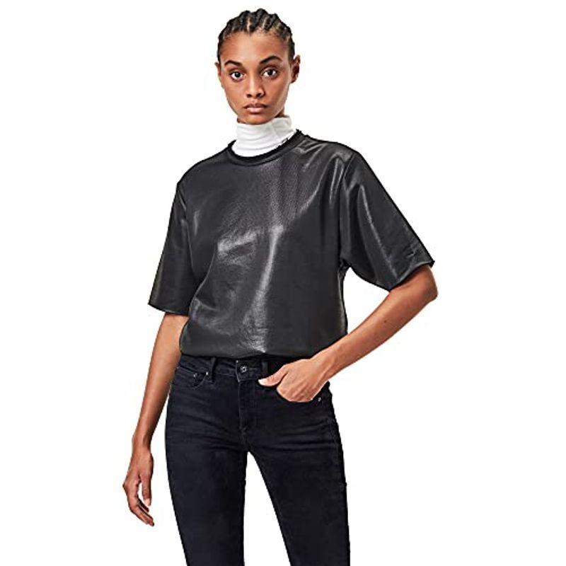 日本人気超絶の D Sweater Jasmar Glossy 黒 レディース トレーナー スウェット ジースターロゥ Raw G Star トップス Killzone In