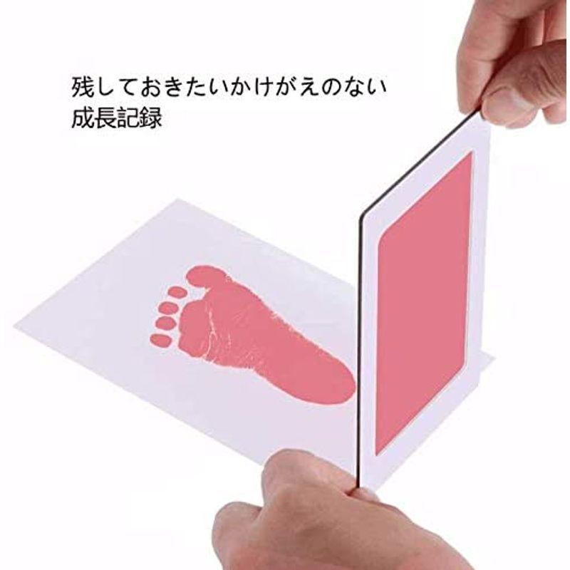 Janday 赤ちゃん 手形 足形キット 汚れないインク ベビーフレーム 3色 猫犬手足型 成長記録 誕生日 記念 出産祝い 新生児 ギフト 大特価