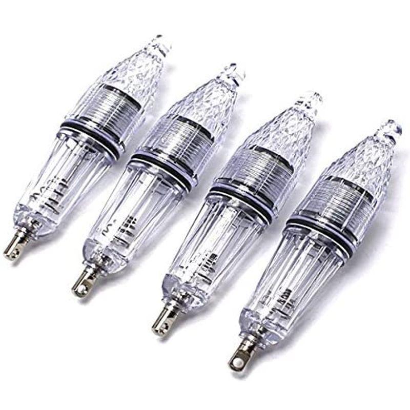 Led集魚灯 水中ライト 高輝度 4カラー 4個セット 12cm 水中灯 イワシ アジ タチウオ 仕掛け 夜焚き 即納送料無料 夜釣り イカ