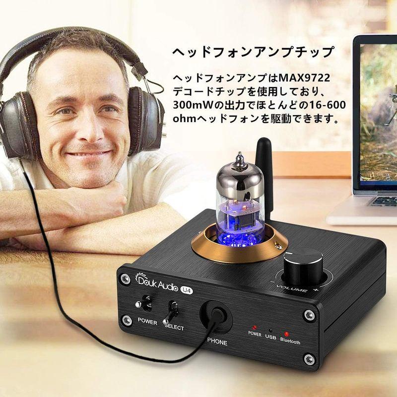 お買い得 Douk Audio U4 Mini Bluetooth 5.0 真空管 ヘッドフォンアンプ USB DAC ステレオ オーディオ プリアン