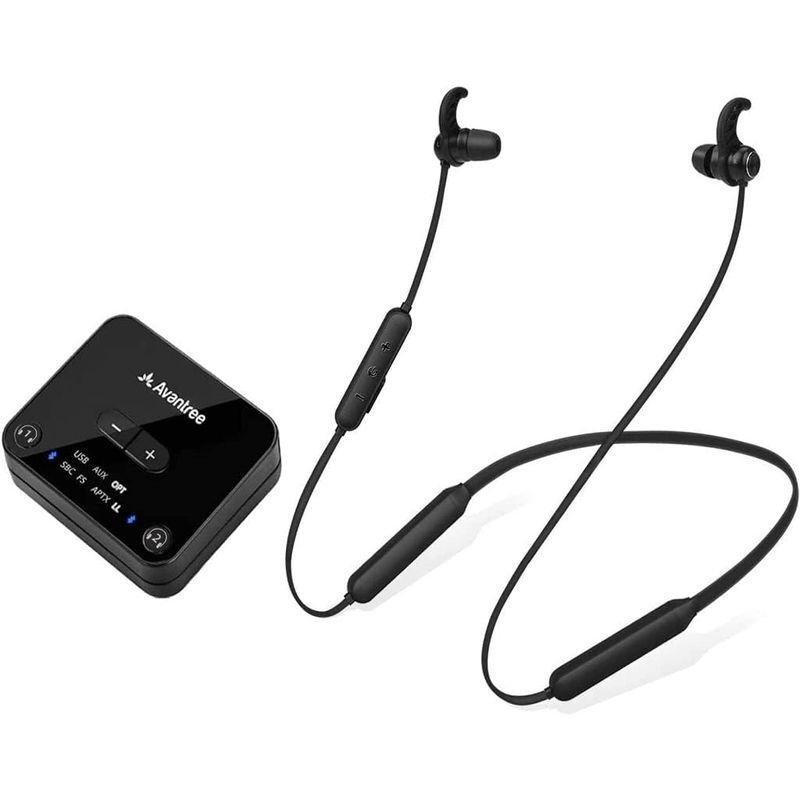 買取売値 Avantree HT4186 Bluetooth送信機付きネックバンド型イヤホンセット 光デジタルオーディオ/RCA/3.5mm AUX端