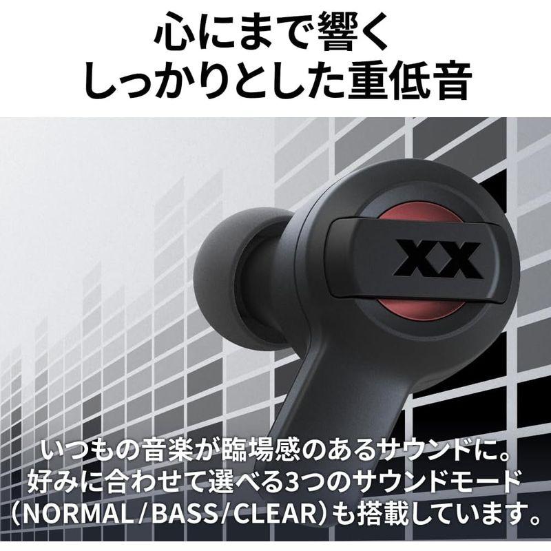 国内最大のお買い物情報 JVCケンウッド JVC HA-XC62T-R ワイヤレスイヤホン Bluetooth 重低音 XXシリーズ 本体質量4.4g（片耳）最大2