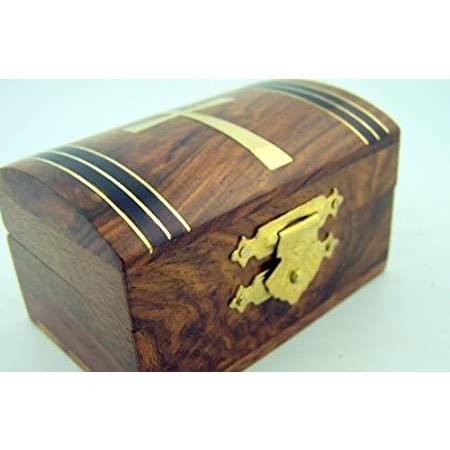 【​限​定​販​売​】 Tapered Cross Design Wood Rosary Box好評販売中 その他レディースアクセサリー