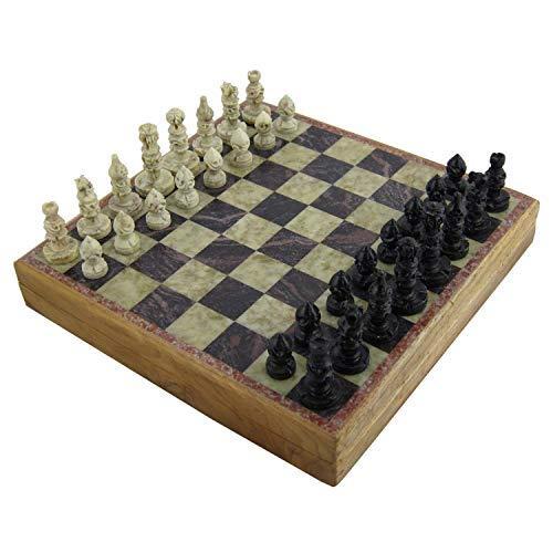 Marble Stone Art Unique India Chess Pieces and Board Set 8 X 8 Inches【並行輸入品】 チェス