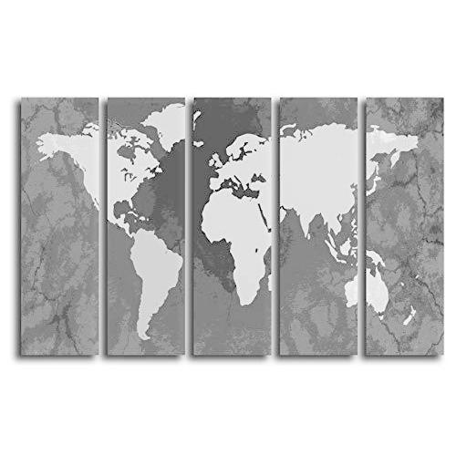 売れ筋アイテムラン Pin Push Piece 5 Big World Adv - Set Decoration Wall Theme Travel - Pieces Panels Canvas on Print Poster Painting Picture Decor Art Wall Map レリーフ、アート