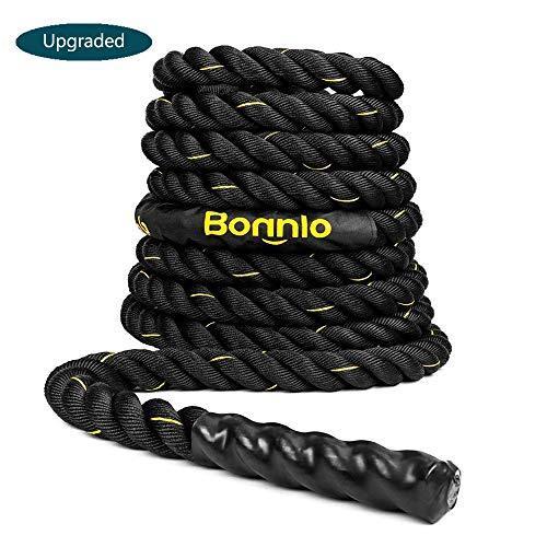 Bonnlo Exercise Rope 1.5"/ 2" Width Poly Dacron 30/40/50ft Length, Battle Rope Workout Training Undulation Rope Fitness Rope Climbing Rope ( 綱引き用ロープ