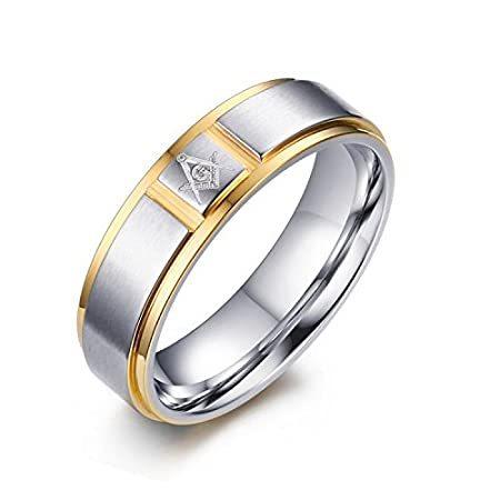 円高還元 Gemmart Masonic Ring Jewelry Surgical Steel Punk Men cz engagement Ring好評販売中 その他メンズアクセサリー