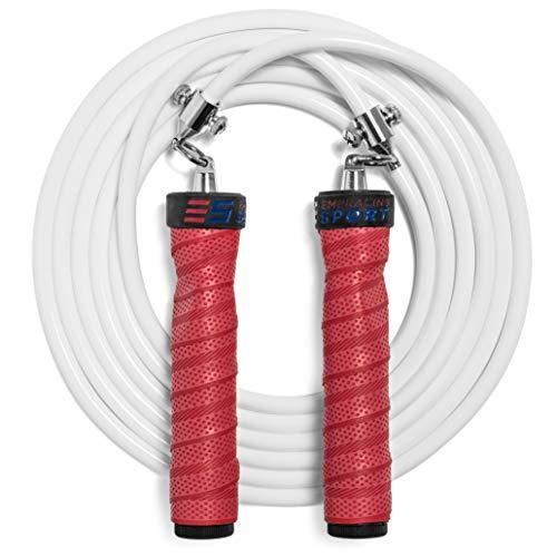 Challenger Men & Women 1 lb Jump Rope [Heavy Weighted Ball Bearing Handle, High-Resistance, Burn Body Fat for HIIT Crossfit Endurance]【並 綱引き用ロープ