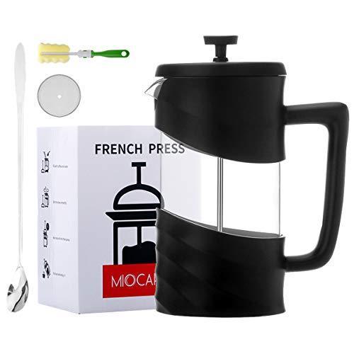 売れ筋新商品 Maker Tea Oz 34 Glass Cup 8 Gift Set Maker Coffee Press French MIOCARO Stainless Cover【並行輸入品】 Plastic Steel コーヒードリッパー