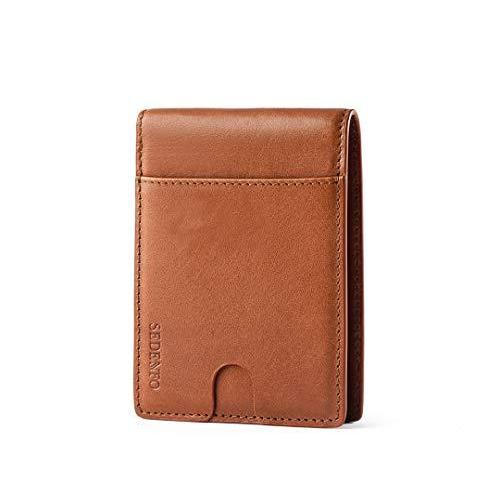 Bifold 財布 帽子 ファッション小物 Leather Wallet Rfid Blocking Wallets マネークリップ Leather 並行輸入品 メンズファッション Men Brown For B07zkfkgvx Lakibox28