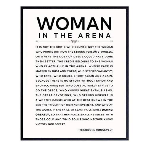 お待たせ! Roosevelt Teddy Famous 8x10 - Poster Quote Arena the In Man/Woman Greatly Daring Speech U - Decor Art Wall Inspirational Motivational 8x10 - レリーフ、アート