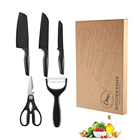 日本初の 5 Pieces of Kitchen Knives Set Include 3 Kitchen Knives 1 Scissor & 1 Peele好評販売中 クッカーセット