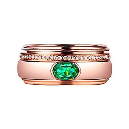 １着でも送料無料 AMDXD Wedding Ring Rose Gold 18K, Women Wedding Rings Wide Ring 0.5CT Oval 好評販売中 その他メンズアクセサリー