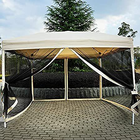 【激安セール】 Party Up Pop 10'x10' Canopy Gazebo Outdoor GXK Tent Patio好評販売中 Net Mosquito Mesh ドーム型テント