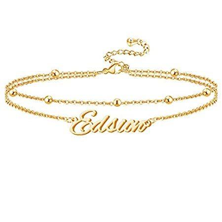 絶対一番安い UnderTheRose Custom Brace好評販売中 Layered Plated Gold 18K Women for Bracelets Ankle ブレスレット