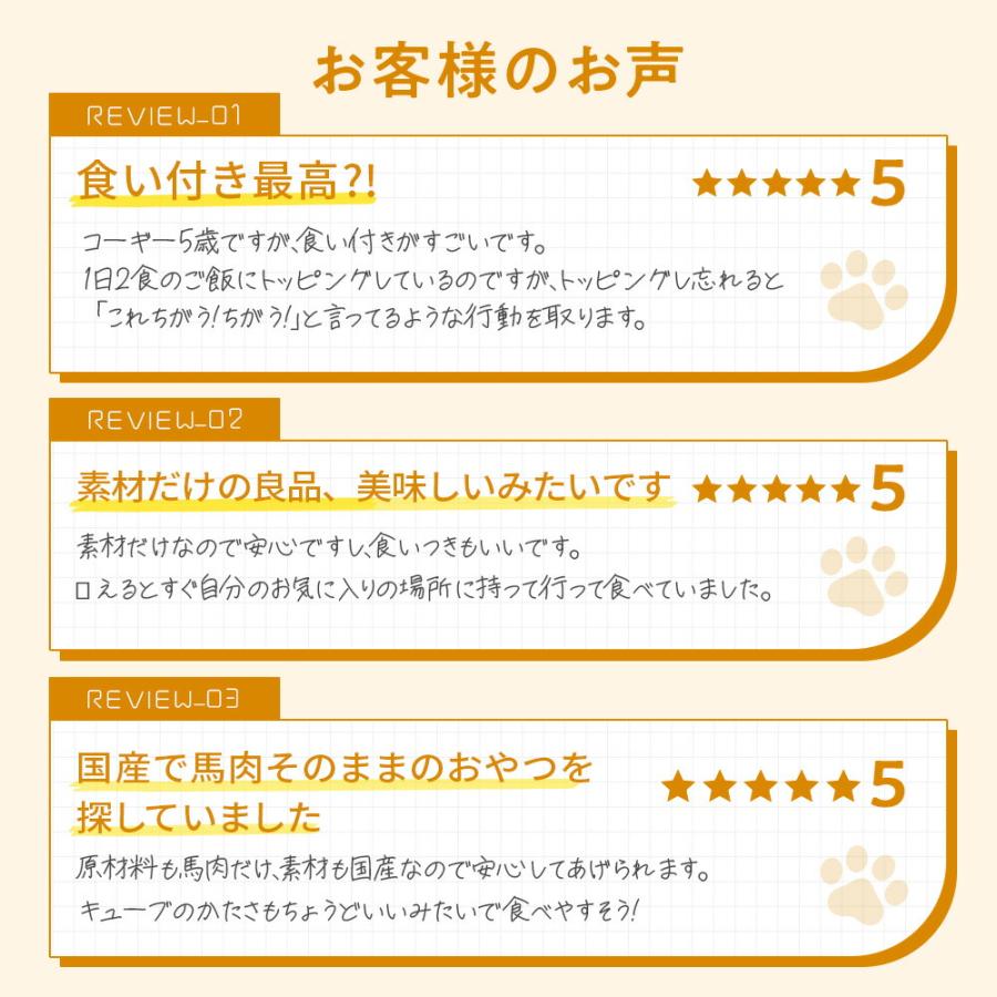犬 おやつ 無添加 国産 馬肉キューブ 個包装 30g ドッグフード トッピング ギフト プレゼント オヤツ 大型犬 中型犬 小型犬 | ブランド登録なし | 07
