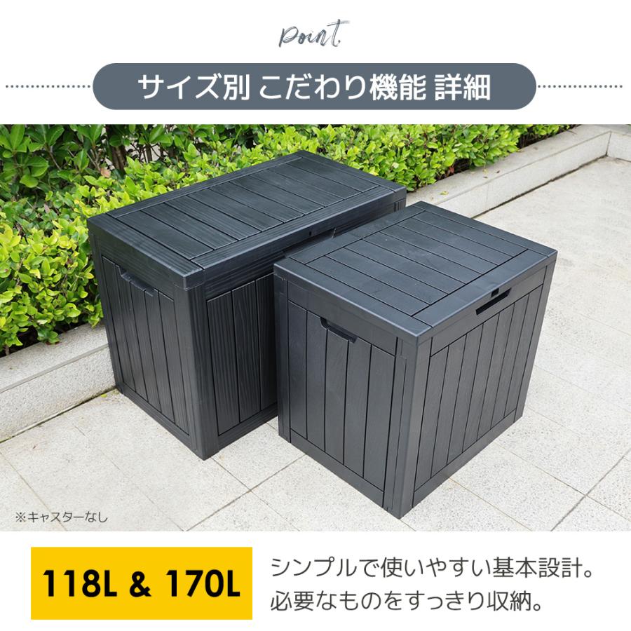 物置 屋外 収納ボックス 収納庫 小型 置き配 ゴミ箱 118L 170L 270L