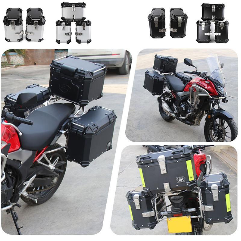 送料無料 バイク用サイドボックス 左右セット(片側38L) アルミ製 普通