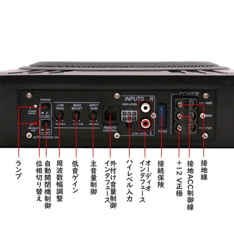 送料無料 10インチ/8インチ 600W カーアンダーシートサブウーファー