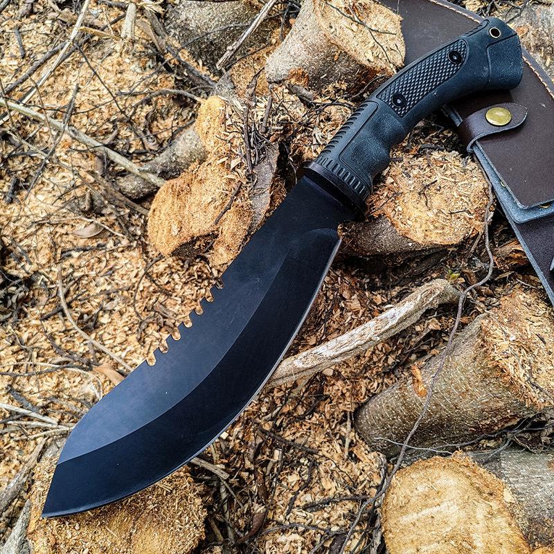 送料無料 アウトドアナイフ サバイバルナイフ 手鉈 7cr鋼 フルタング