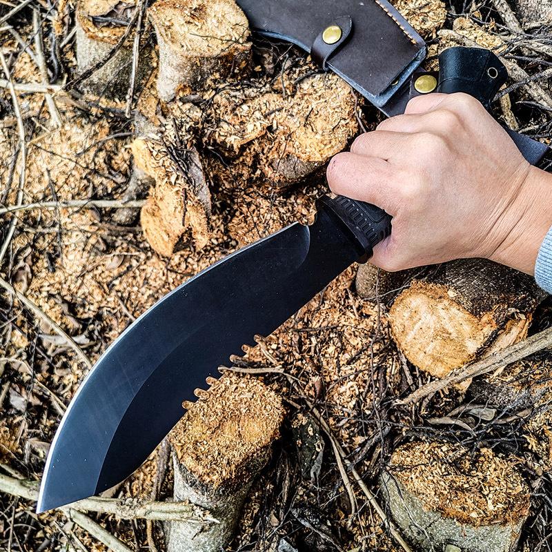 送料無料 アウトドアナイフ サバイバルナイフ 手鉈 7cr鋼 フルタング