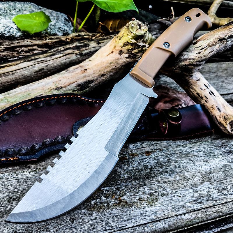 送料無料 アウトドアナイフ サバイバルナイフ 手鉈 7cr鋼 フルタング