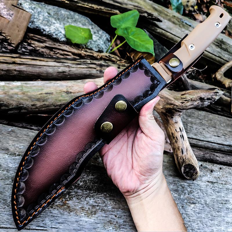 送料無料 アウトドアナイフ サバイバルナイフ 手鉈 7cr鋼 フルタング