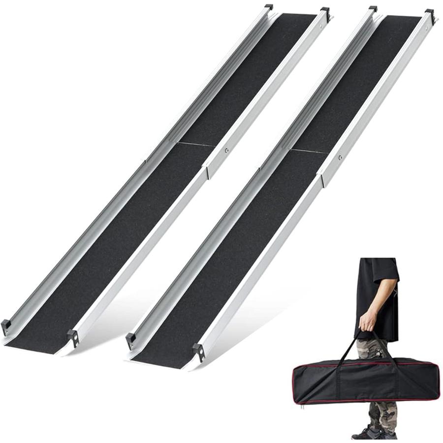 送料無料 車椅子用スロープ 二段伸縮 長さ121cm/152cm/183cm/213cm