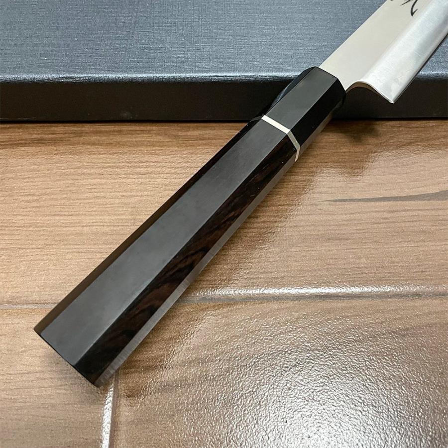 送料無料 即納 風刃 柳刃包丁 9寸 V金10号 刺身包丁 和包丁牛刀 檀木八角柄 刃渡り270mm 硬度約HRC61 刃幅37mm 厚み4.3mm NK25A03の画像