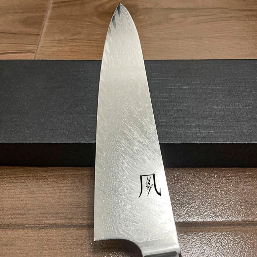 送料無料 即納 牛刀包丁 包丁 ダマスカス 67層 V金10号 200mm プロの切れ味をご家庭で 刃幅/47mm 刃渡り約205mm 刃 新生活 NK25C02の画像