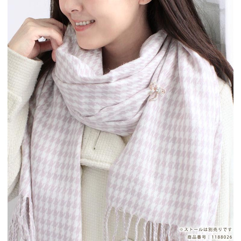 ブローチ ピン レディース ストール留め リボン スワロフスキー f4