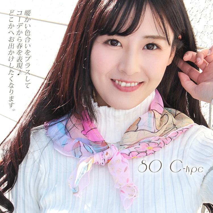 シフォン スカーフ レディース 春 夏 用 シルク 絹 混 花 シフォン スカーフ レディース 春 夏 用 シルク 絹 混 花