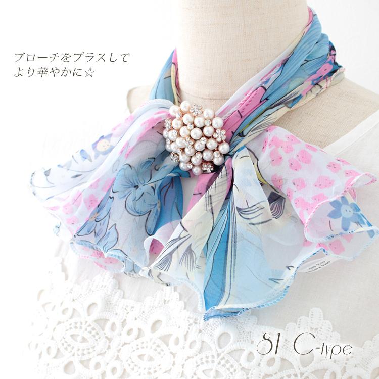 シフォン スカーフ レディース 春 夏 用 シルク 絹 混 花 シフォン スカーフ レディース 春 夏 用 シルク 絹 混 花