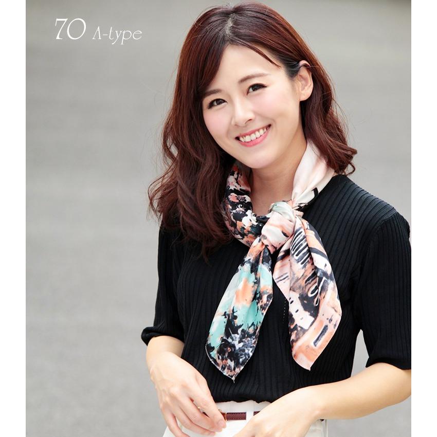 シルク タッチ スカーフ レディース 春 夏 秋 冬 用 サテン 生地 馬