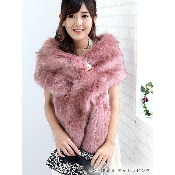 パーティーショール ファー ストール ショール 大判 厚手 レディース