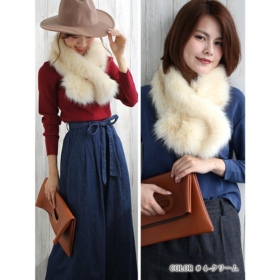 フェンディ　ファーマフラー　ティペット　レディース　バイカラー 楽天市場】ティペット ファー マフラー レディース 冬 用 フェイク