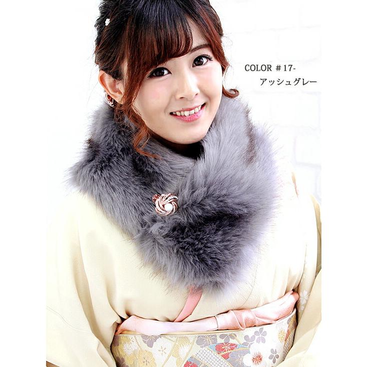 ティペット ファー マフラー レディース 冬 用 フェイクファー 厚手
